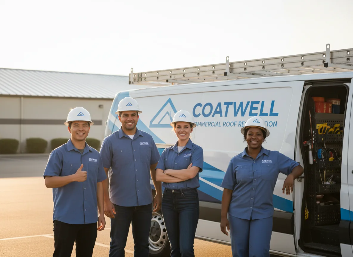Commercial roof coating company in King, WI